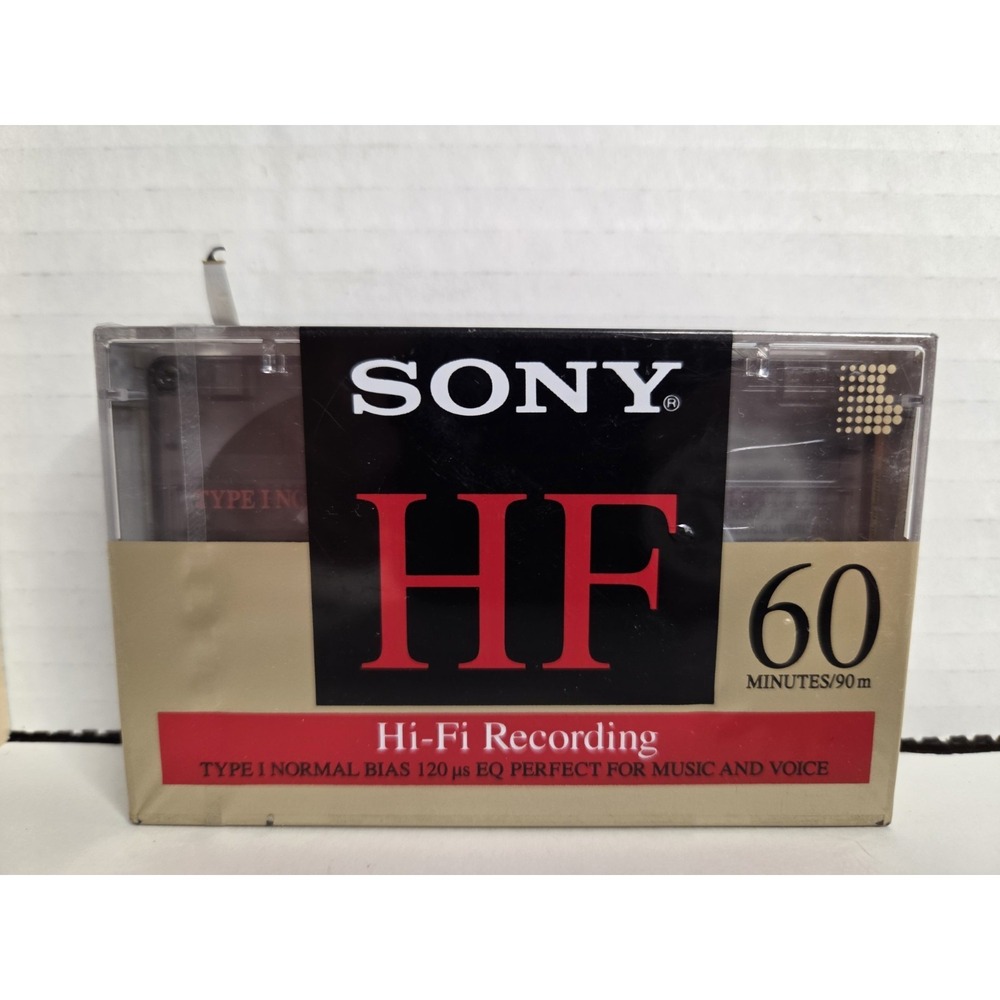 Sony HF Blank Audio Cassette Tape Hi-Fi Recording 90 Mins *New Sealed* Type One